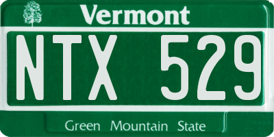 VT license plate NTX529