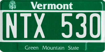 VT license plate NTX530