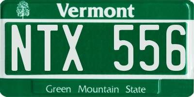 VT license plate NTX556