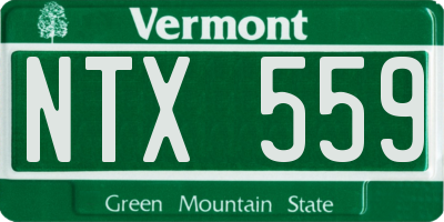 VT license plate NTX559