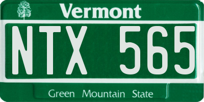 VT license plate NTX565