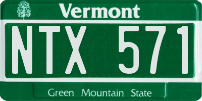 VT license plate NTX571