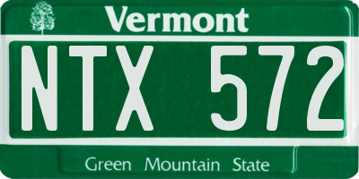 VT license plate NTX572
