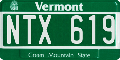VT license plate NTX619
