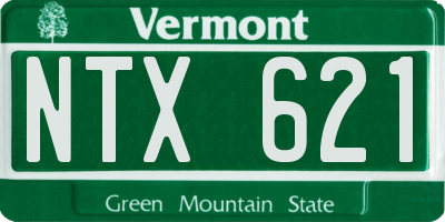 VT license plate NTX621