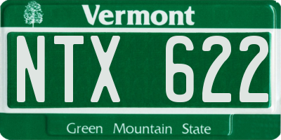 VT license plate NTX622