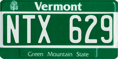 VT license plate NTX629