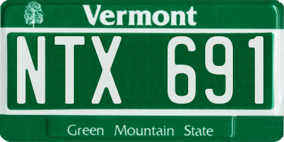 VT license plate NTX691