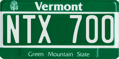 VT license plate NTX700