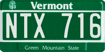 VT license plate NTX716