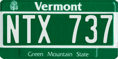 VT license plate NTX737