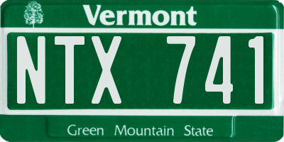 VT license plate NTX741