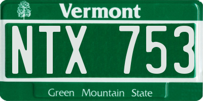 VT license plate NTX753