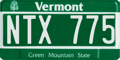 VT license plate NTX775
