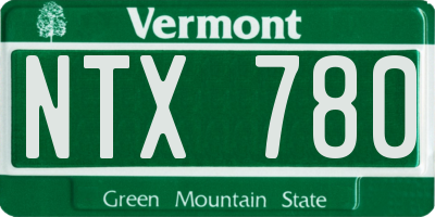 VT license plate NTX780