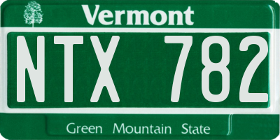 VT license plate NTX782