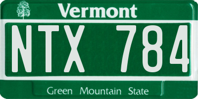 VT license plate NTX784