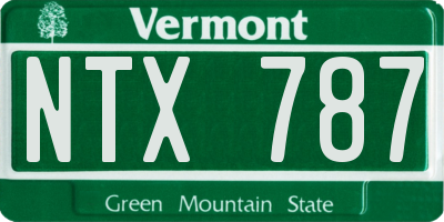 VT license plate NTX787