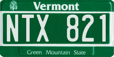 VT license plate NTX821