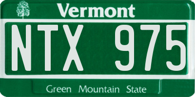 VT license plate NTX975