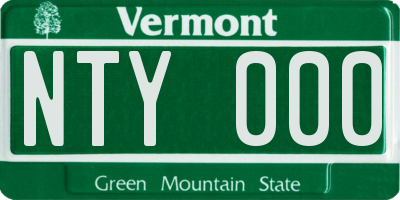 VT license plate NTY000