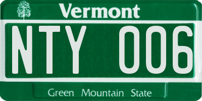 VT license plate NTY006