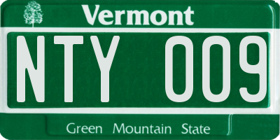 VT license plate NTY009