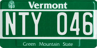 VT license plate NTY046