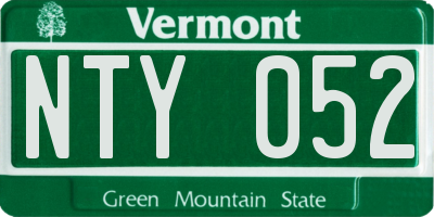 VT license plate NTY052