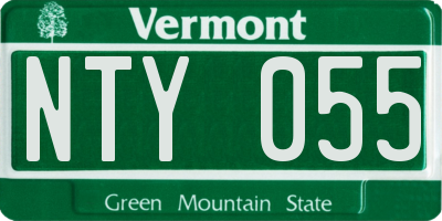 VT license plate NTY055