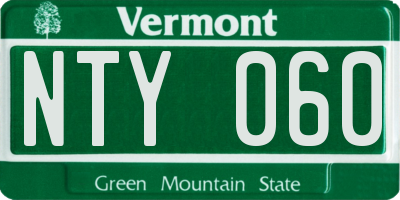 VT license plate NTY060