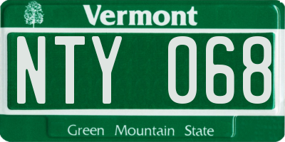 VT license plate NTY068