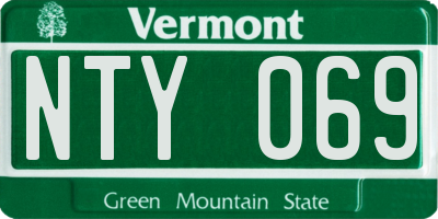 VT license plate NTY069