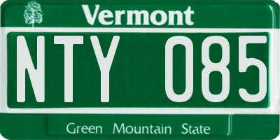 VT license plate NTY085