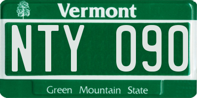 VT license plate NTY090