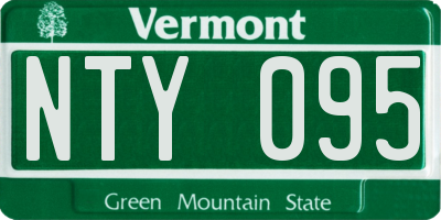 VT license plate NTY095