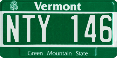 VT license plate NTY146
