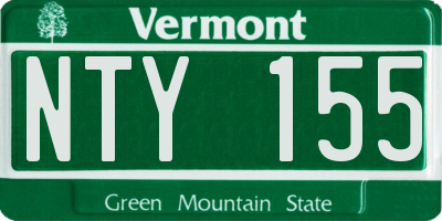 VT license plate NTY155