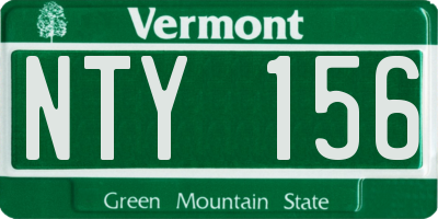 VT license plate NTY156