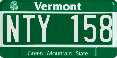 VT license plate NTY158