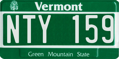 VT license plate NTY159