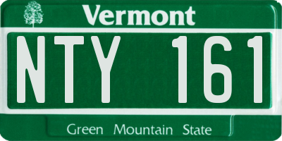 VT license plate NTY161
