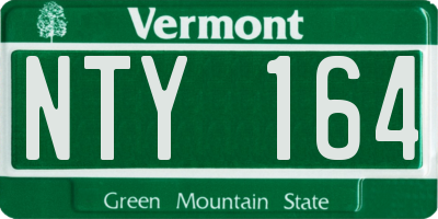 VT license plate NTY164