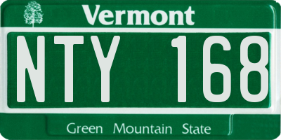 VT license plate NTY168