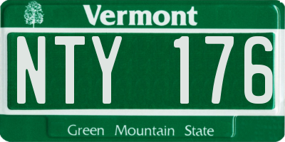 VT license plate NTY176