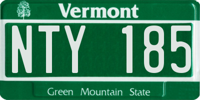 VT license plate NTY185