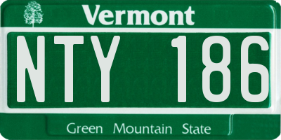 VT license plate NTY186
