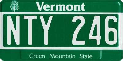 VT license plate NTY246