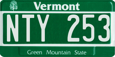VT license plate NTY253