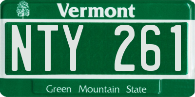 VT license plate NTY261